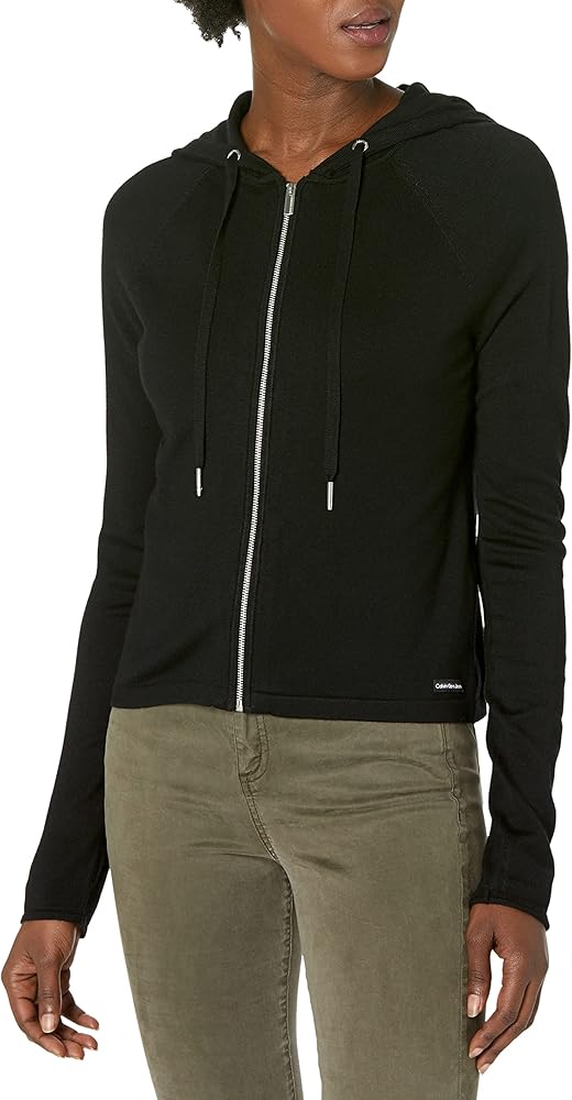 Calvin Klein Jeans Women's Full Zip Drawstring Hoodie