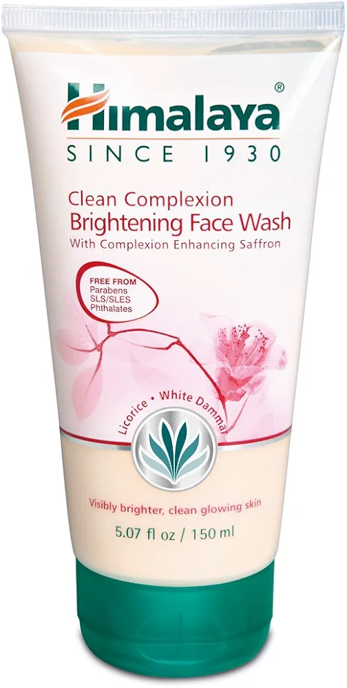 Himalaya Clean Complexion Brightening Face Wash for Clear & Glowing Skin and More Even Skin Tone 5.07 oz