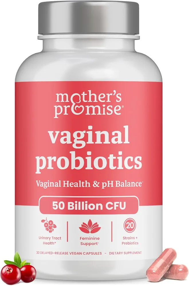 Vaginal Probiotics for Women | 50 Billion CFU + Cranberry | pH Balance, Healthy Odor, Yeast, Urinary & Feminine Health Supplement | Vegan Women’s Probiotics and Prebiotics for Women’s Vaginal Health