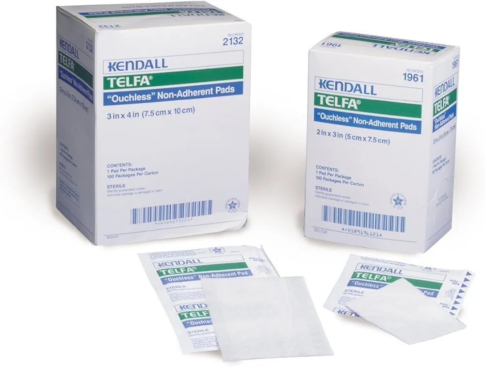 1050 Dressing Telfa Wound LF Sterile Gauze 3x4" White Non-Adh 50 Per Box Part No. 1050 by- Kendall Company