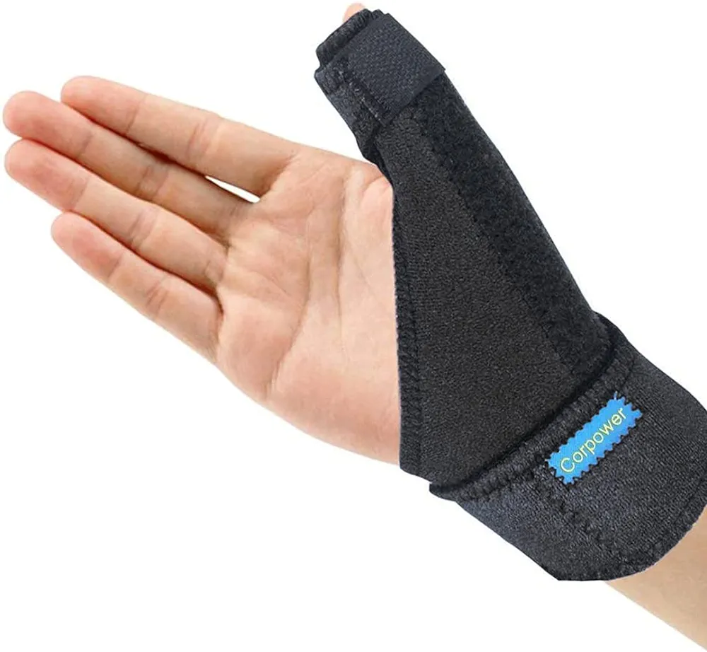 Trigger Thumb Brace Thumb Spica Splint - Thumb Spica Stabilizer for Pain, Sprains, Arthritis,Tendonitis (Right Hand Or Left Hand) (Black)