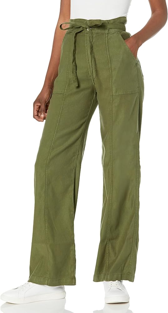 HUDSON Women's Tie Waist Wide Leg Trouser