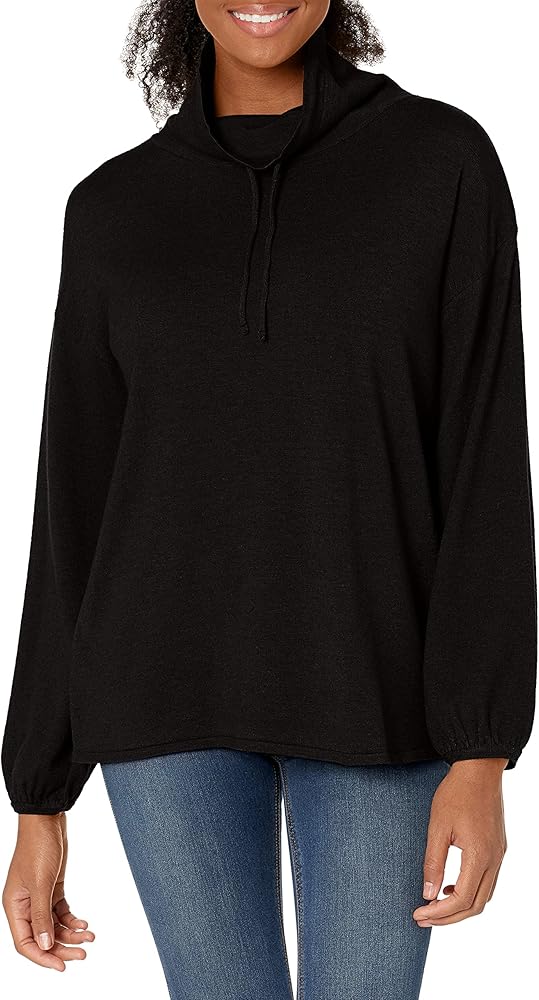 Max Studio Women's Drawstring Cowl Neck Sweater