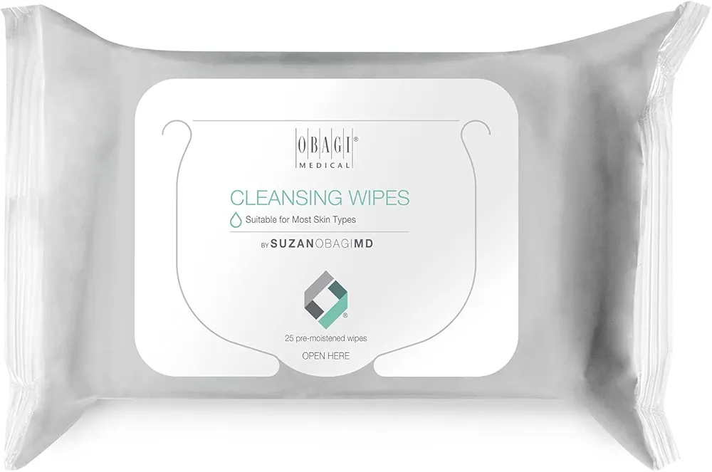 Obagi Medical On the Go Cleansing and Makeup Removing Wipes, 25 count