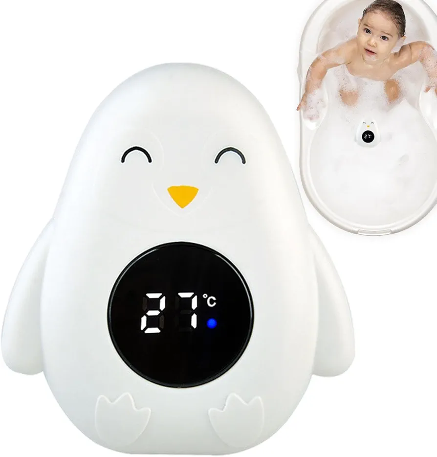 Baby Bath Thermometers | Kids Bath Safety Temperature Meter | Accurate Measurement Kids Cartoon Penguin Shape Temperature Tester for Kids Boys Girls