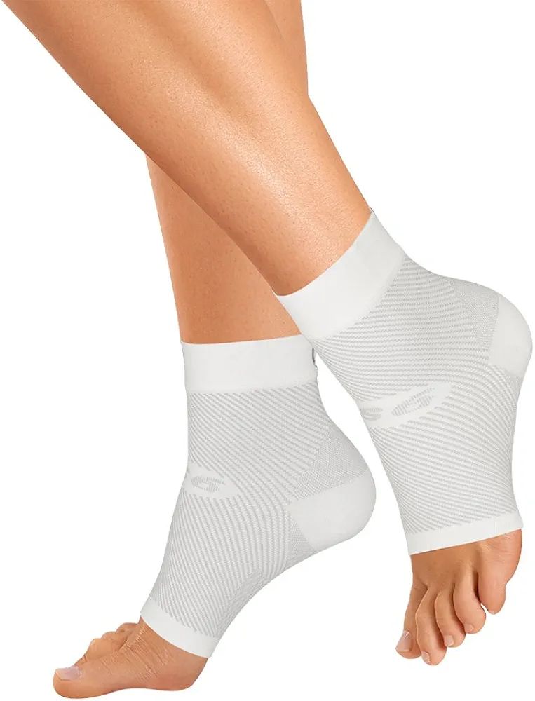 OrthoSleeve FS6 Compression Foot Sleeve (One Pair) for Plantar Fasciitis, Heel Pain, Achilles Tendonitis and Swelling