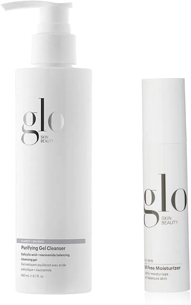 Glo Skin Beauty Purifying Gel Cleanser & Oil Free Moisturizer Bundle