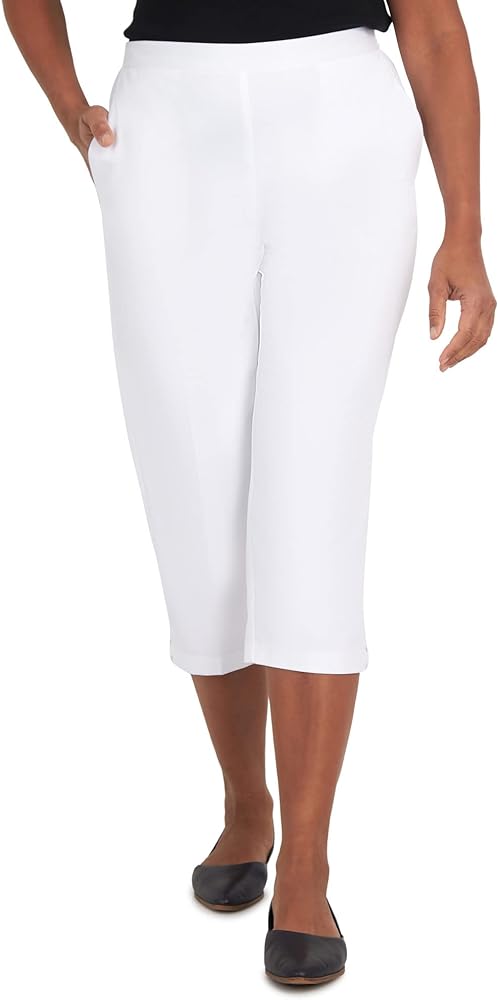 Alfred Dunner Women's Split Star Capri