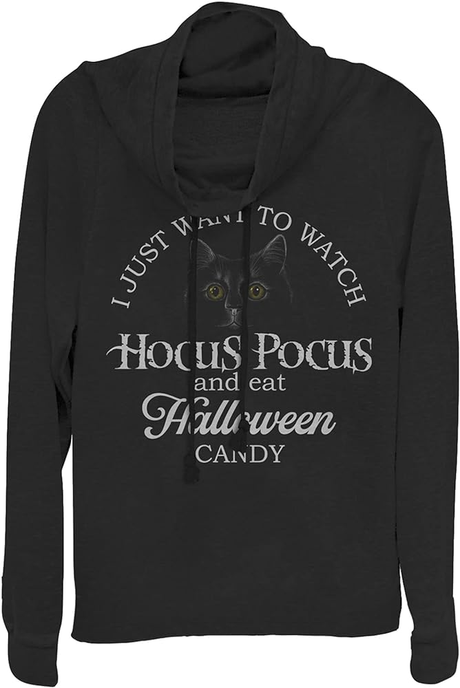 Disney Watch Hocus Pocus Women's Long Sleeve Cowl Neck Pullover