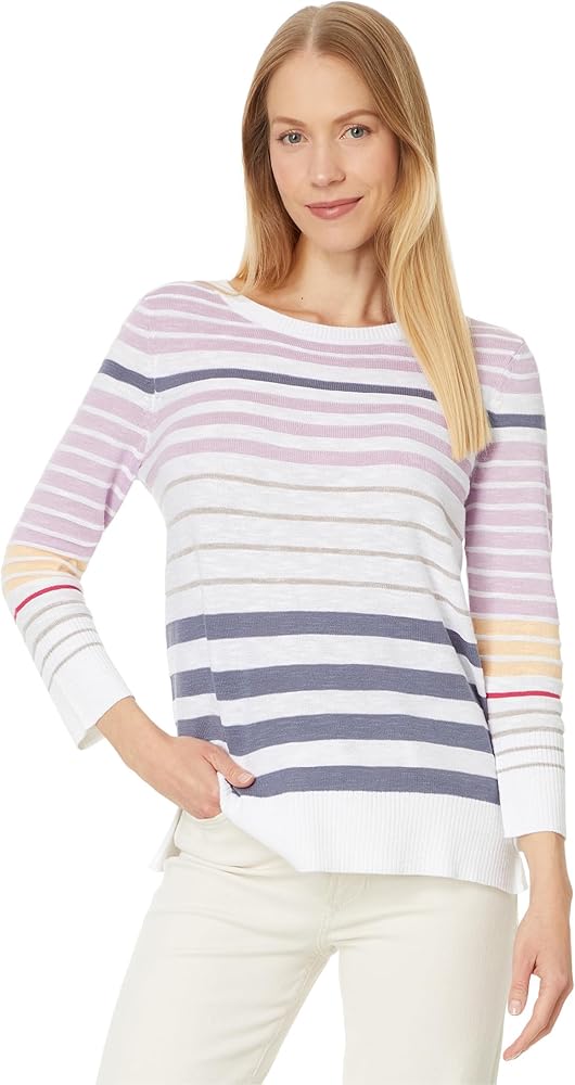 NIC+ZOE Women's Slate Stripe Sweater