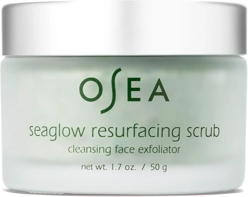 OSEA Seaglow Resurfacing Scrub 1.7oz - Facial Scrub - Face Cleanser - 2 in 1 Face Scrub & Cleanser - Facial Exfoliator and Cleanser - Clean Beauty - Vegan