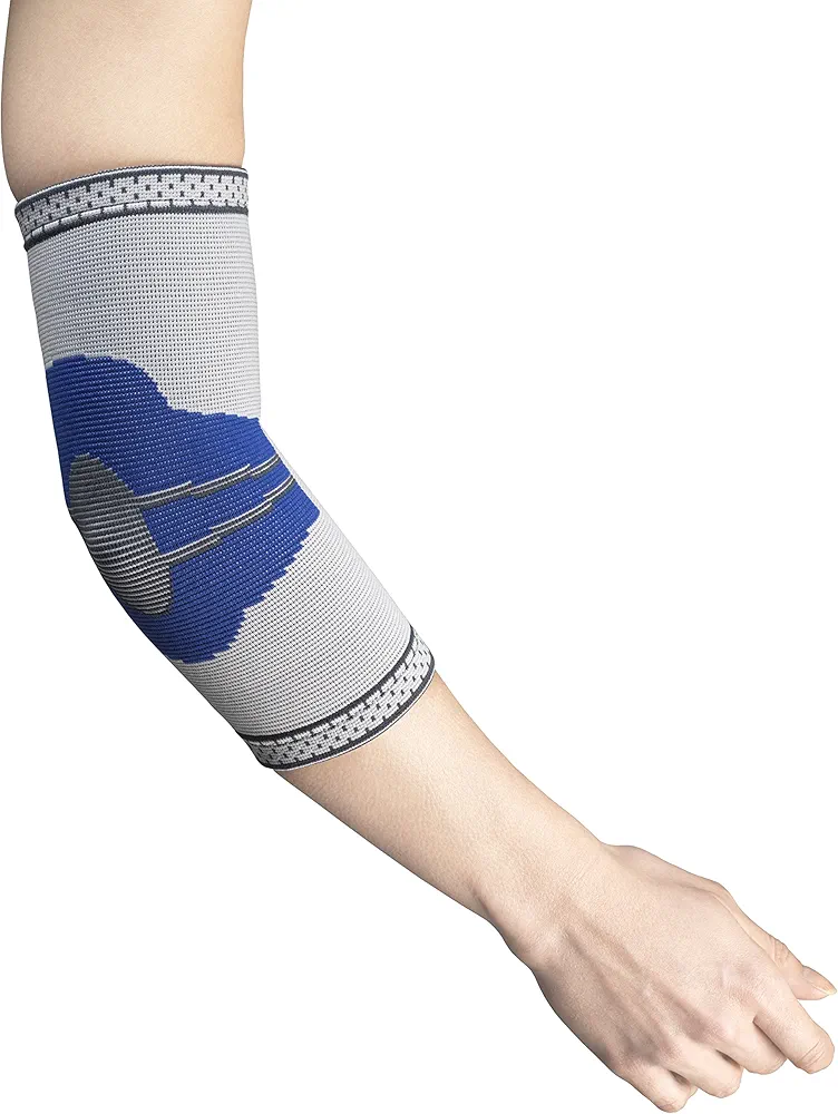 Champion Elastic Elbow Support Compression Sleeve, Gray (Side Stays), X-Small