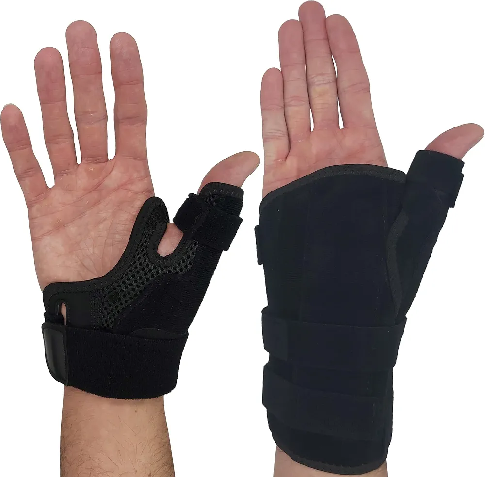 ARMSTRONG AMERICA Thumb Spica Splint (Right Small) + Thumb Splint (Fits All) Bundle