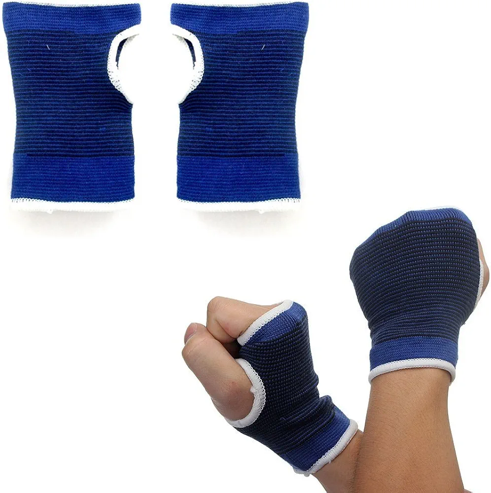 2 Palm Hand Wrist Support Brace Thumb Wrap Elastic Pain Relief Sports One Size