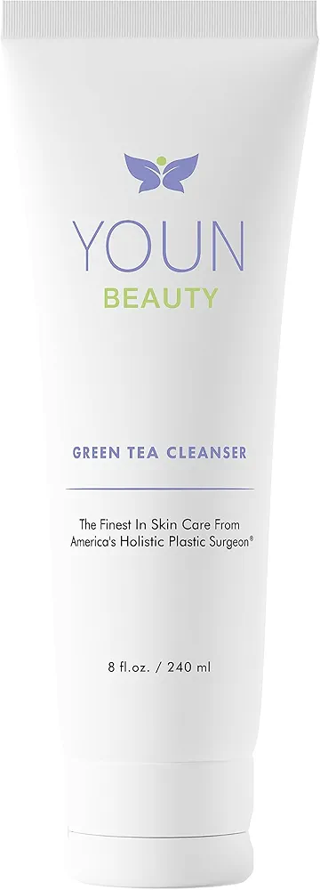 YOUN Beauty Green Tea Face Cleanser by Dr. Anthony Youn – Paraben-Free, Hydrating Facial Cleanser with Aloe Vera, Chamomile & Cucumber Extracts – Daily Face Wash for All Skin Types