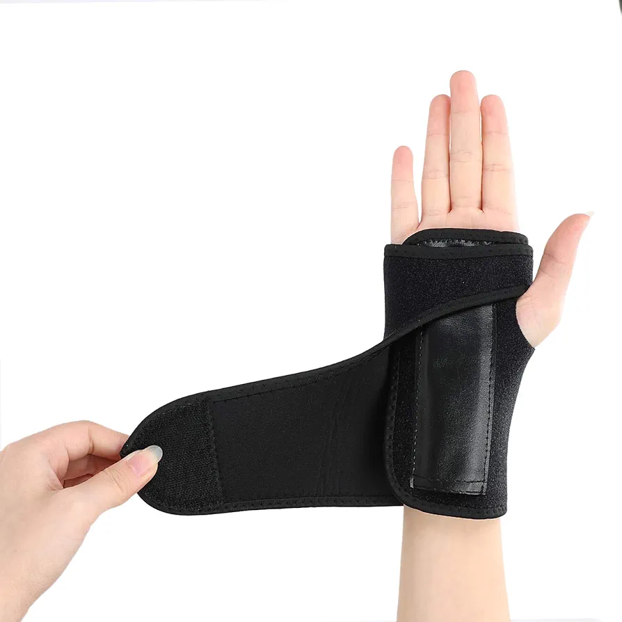 Men Women Night Sleep Wrist Brace with Removable Metal Splint Fit Right Hand Immobilizing Carpal Tunnel Wrist Splint Wrist Support Wrist Stabilizer Hand Straps Band for Sleeping Night Strain Joint