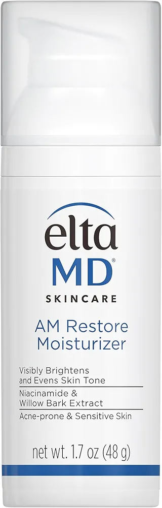 EltaMD AM Restore Face Moisturizer, Light Moisturizer Face Cream, Made with Niacinamide and Hyaluronic Acid