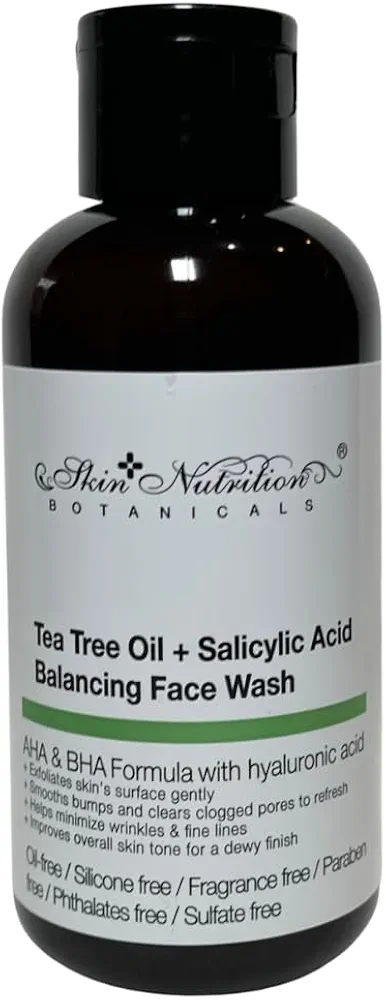 Skin Nutrition Botanicals Tea Tree Oil + Salicylic Acid Balancing Face Wash (4 Oz) 1 Count