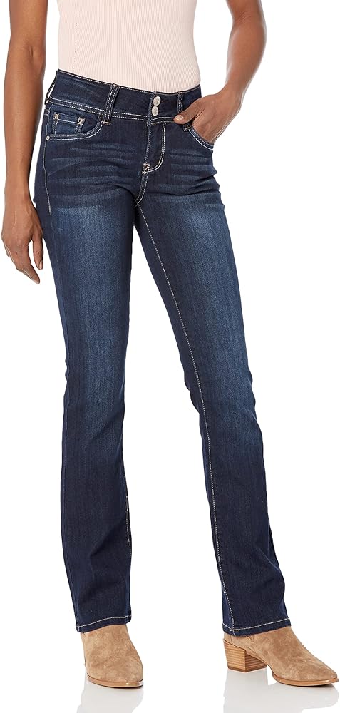 WallFlower Women's Ultra Slim Bootcut Mid-Rise Insta Soft Juniors Jeans