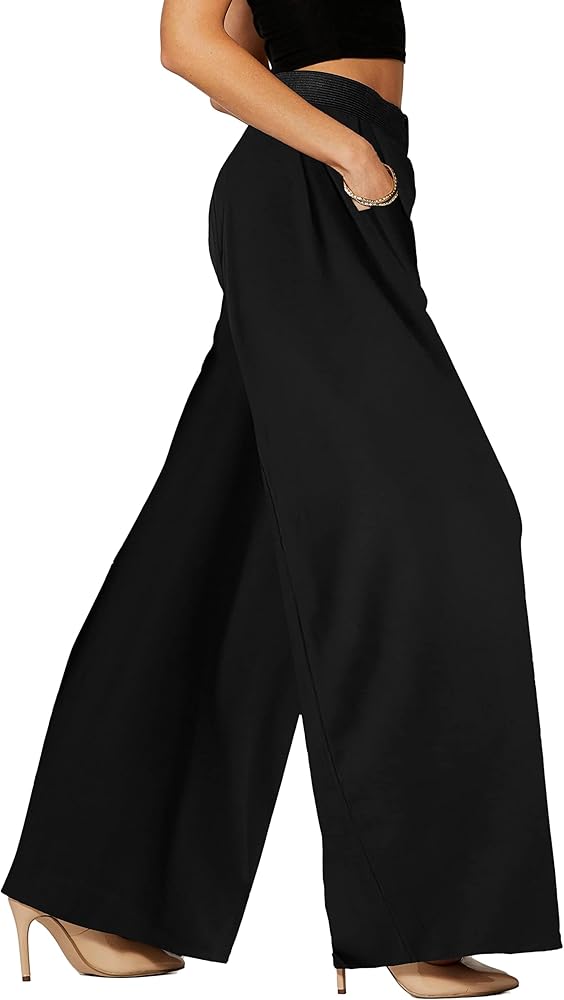 Palazzo Pants with Pockets for Women - Many Colors and Prints - High Waisted Wide Legged