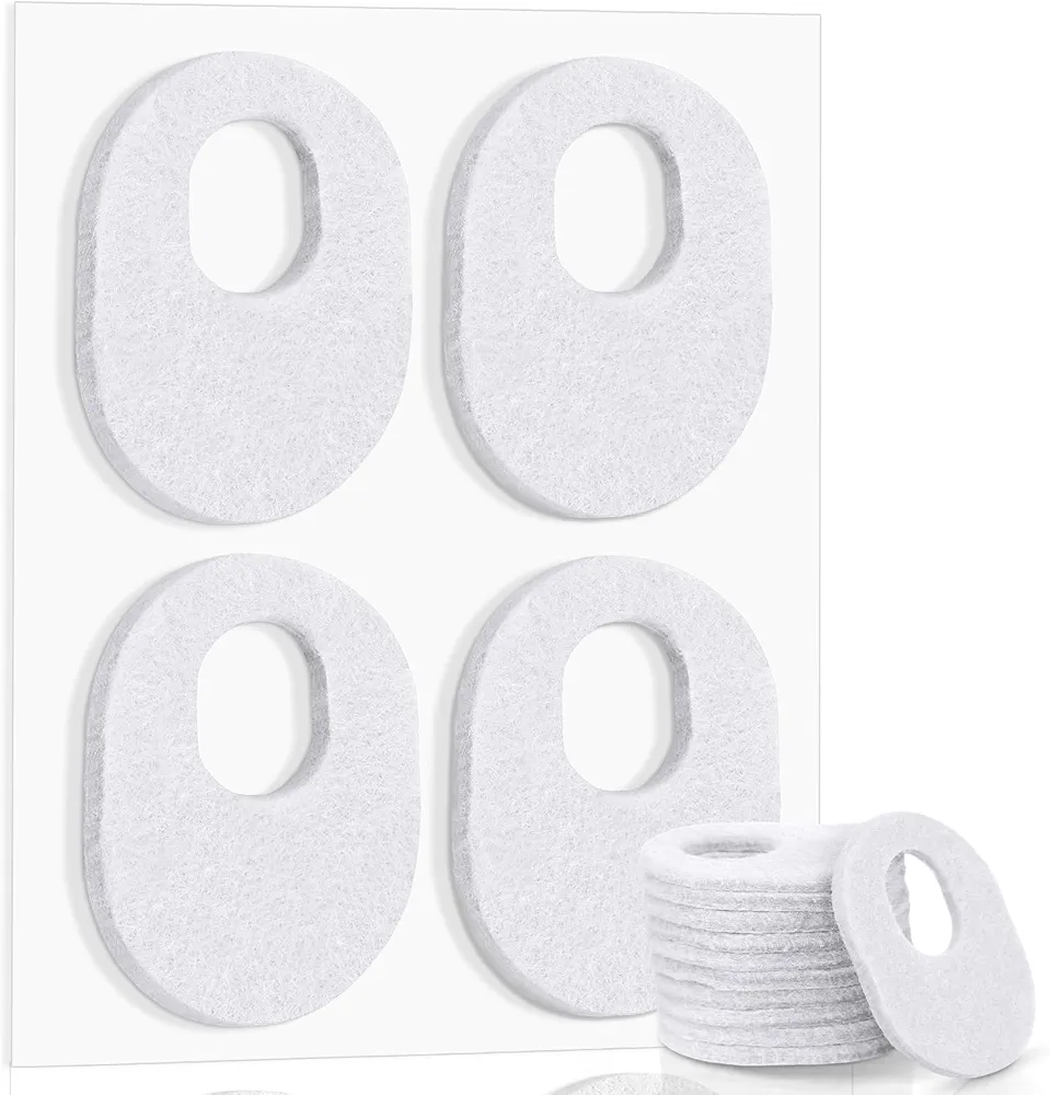 WILLBOND 48 Pack Callus Pads Soft 1/4" Thick Oval Shape Corn Pads 1/8" Felt Callus Cushions Adhesive Corn Protectors for Men Women Feet Toes Pain Relief(White, 1/8 Inch)