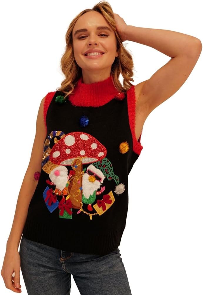 Blizzard Bay Women's 33 Degrees Ugly Christmas Sweater Vest