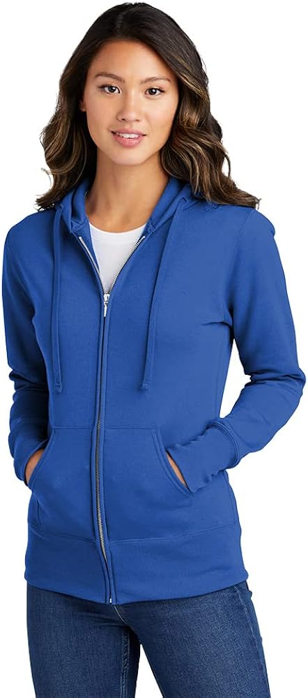 Port & Company Ladies Core Fleece Full-Zip Hooded Sweatshirt. LPC78ZH Royal