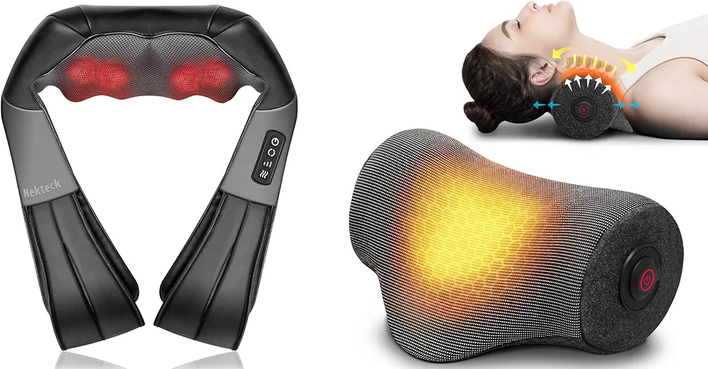 Neck & Back Massager and Wireless Neck Stretcher for Pain Relief