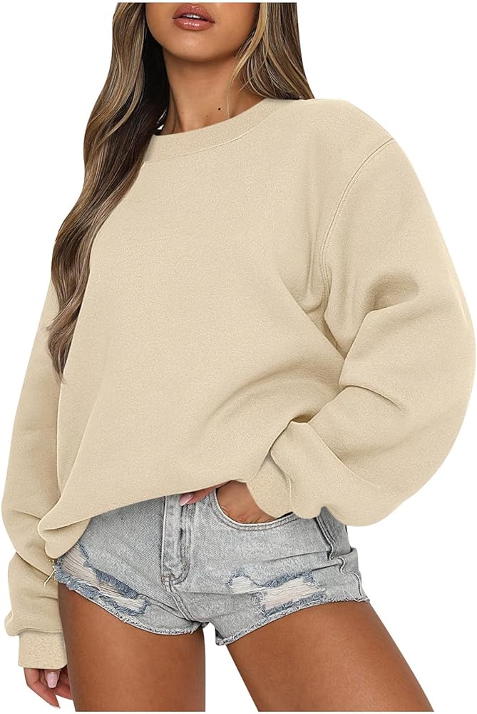 Oversized Crewneck Sweatshirt For Women 2024 Casual Long Sleeve Loose Pullover Tops Fall Fashion Hoodie Outfits