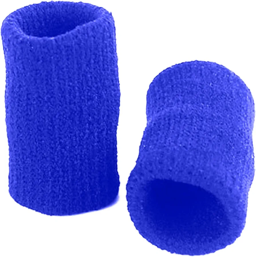 Finger Sleeves, Finger Sleeves Protectors, Elastic Thumb Sleeves,Compression Pressure Protectors, Used To Relieve Joint Pain, 10 Pieces/Set (Blue)