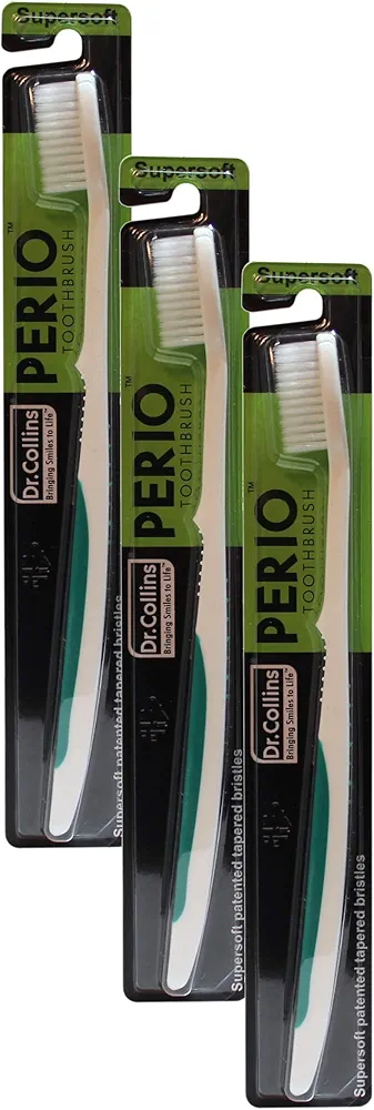 Dr. Collins Perio Toothbrush, 1 Count (Pack of 3)