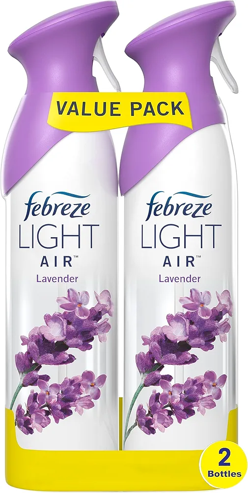 Febreze Light Odor-Fighting Air Freshener, Lavender, 8.8 fl oz, 2 count