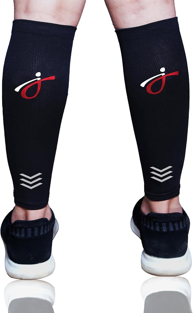 Calf Compression Sleeves For Men And Women - Shin Splint Compression Sleeve - Calf Brace for Running, Cycling, Football, Shin Splints