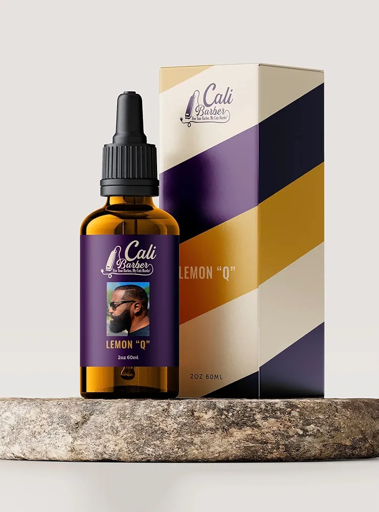 Organic Hair Oil | Moisturizes Dry Skin & Scalp | Reduces Itch | Promotes Growth (All Natural w/ Black Seed, Coconut, Lemon and Eucalyptus) | Beards, Braids, Locs, Permed and Natural Hair | Lemon "Q"