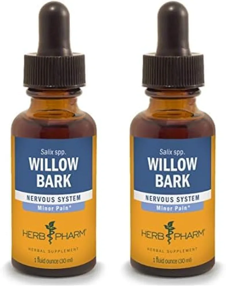 Herb Pharm Willow Bark Liquid Extract for Minor Pain - 1 Ounce (DWILL01) (Pack of 2)