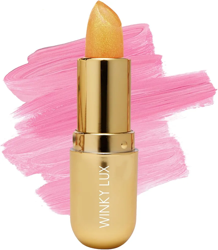 Winky Lux Citrine Balm, pH Lip Balm, Color Changing Lipstick and Tinted Lip Balm, Vegan & Cruelty Free Lip Balm, Hydrate & Plump, Sheer Pink Lipstick, Citrine