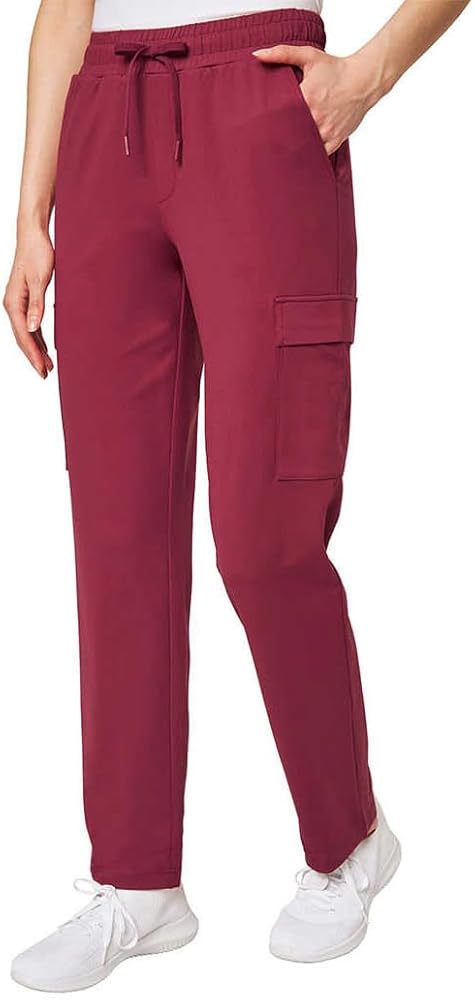 Mondetta Ladies' Straight Leg Cargo Pant, Tibetan Red