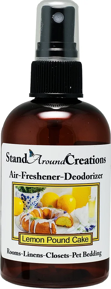 Concentrated Spray For Room/Linen/Room Deodorizer/Air Freshener - Lemon Pound Cake- A mouth-watering aroma of warm lemon pound cake w/sweet lemon glaze. 4 fl oz - Scent -