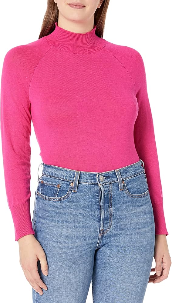 BCBGeneration Women's Long Sleeve Mock Neck Sweater