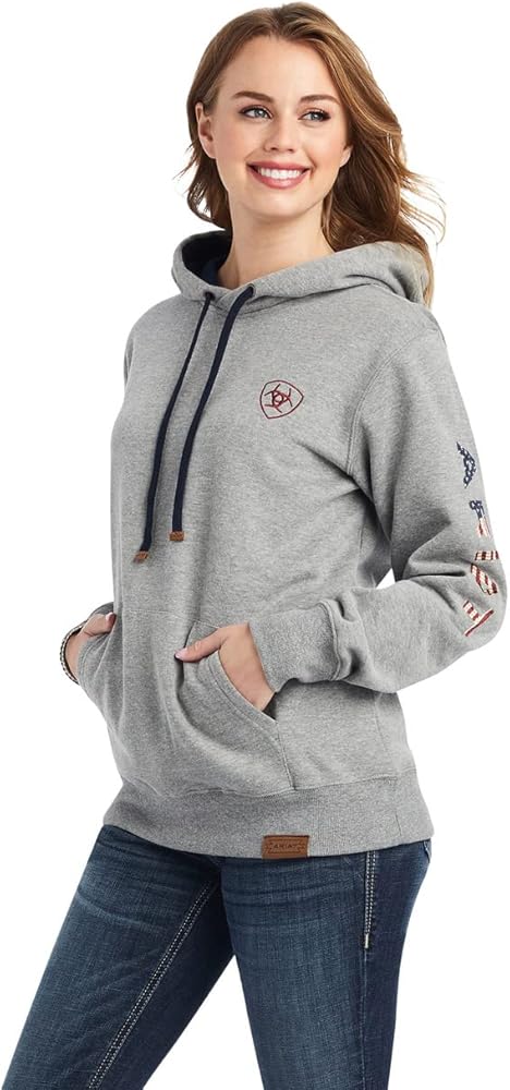 Ariat Women's Thunderbird Chimayo Hoodie, Heather Grey