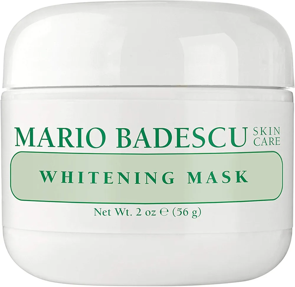 Mario Badescu Whitening Mask 2 Oz. - Illuminating Face Mask Skin Care for Brighter Skin Tone, Hydration, and Improved Discoloration - Facial Mask with Kojic Acid, Grapeseed Oil, Beeswax, and Vitamin E