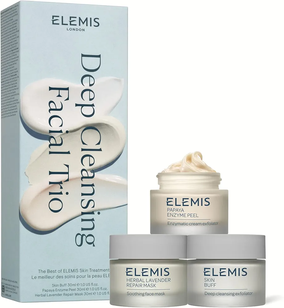 ELEMIS Deep Cleansing Mask Trio | 3-piece At Home Facial Treatments and Masks to Exfoliate, Smooth, and Purify Skin, A $71 Value, 1 ct.