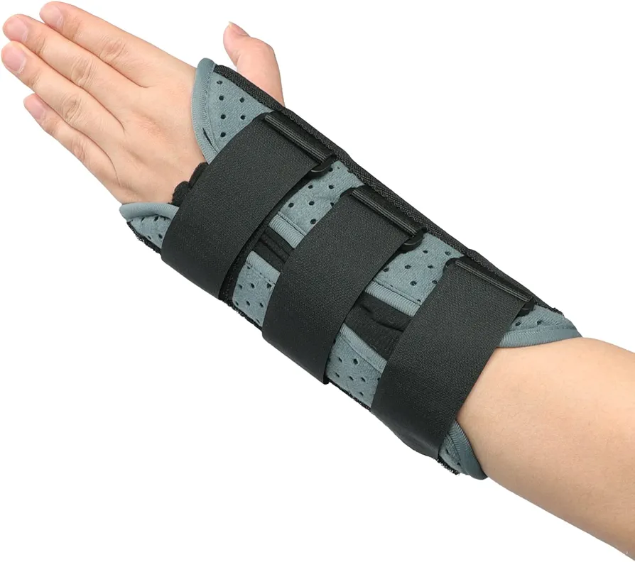 Wrist Brace Men Women Adjustable Stability Wrist Support with Splint and Palm Cushion for Sprain, Syndrome,Arthritis, Tendonitis, Wrist Pain