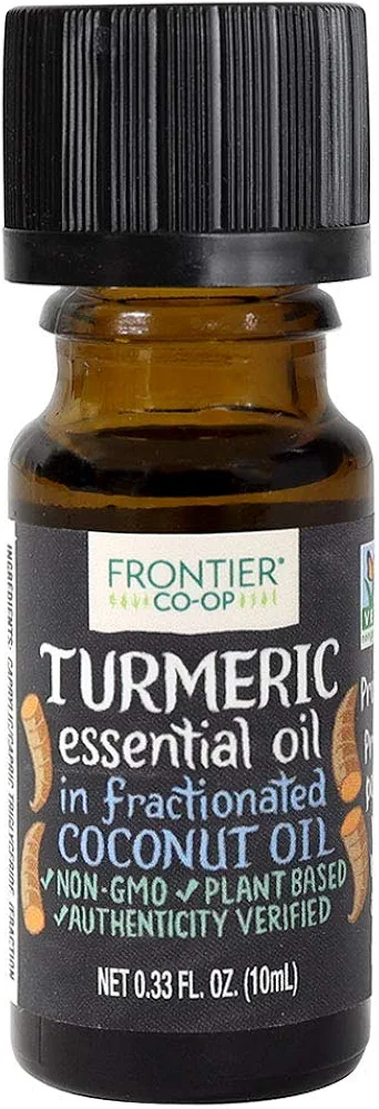 Frontier Co-op Turmeric CO2 Extract in Fractionated Coconut Oil, Warming and Spicy | GC Tested for Purity | 9.75ml (0.33 fl. oz.)