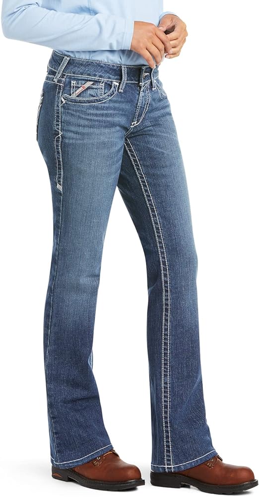 Ariat FR DuraStretch Entwined Boot Cut Jeans - Women’s Comfortable Denim