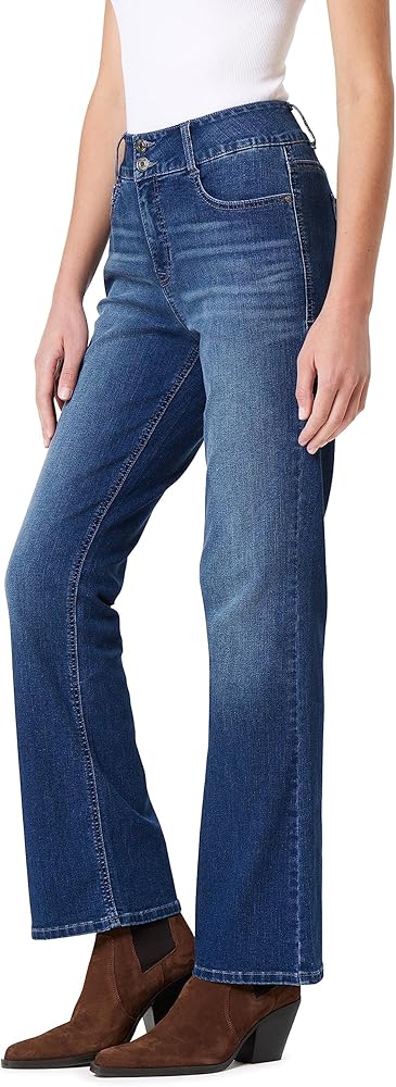 Angels Forever Young Women's Super High Rise Curvy Bootcut Jeans