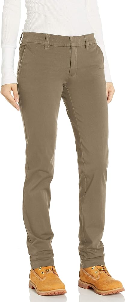 Dickies Women's Perfect Shape Straight Twill Pant