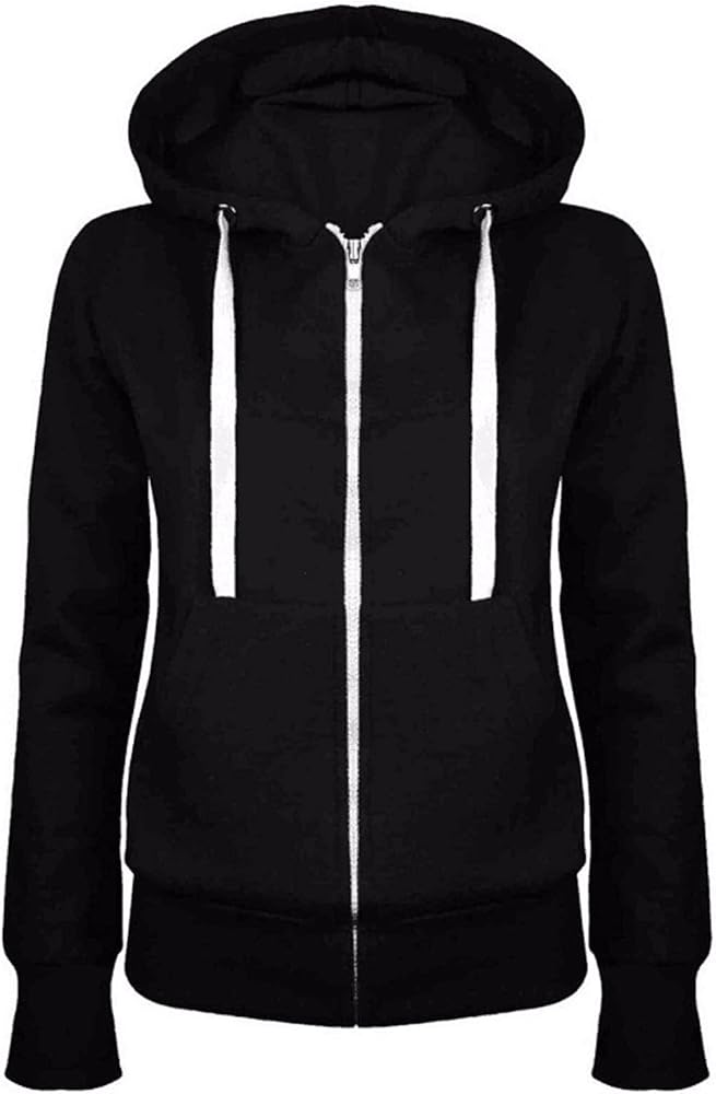 Plus Size Zip Up Hoodie For Women Trendy 2023 Casual Fall Outfits Long Sleeve Zipper Hooded Sweatshirt Jacket