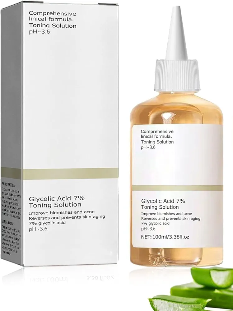 100ml Glycolic Acid 7% Toning Resurfacing,Glycolic Sour 7% Toner, Solution for Blemishes and Acne 1Pack