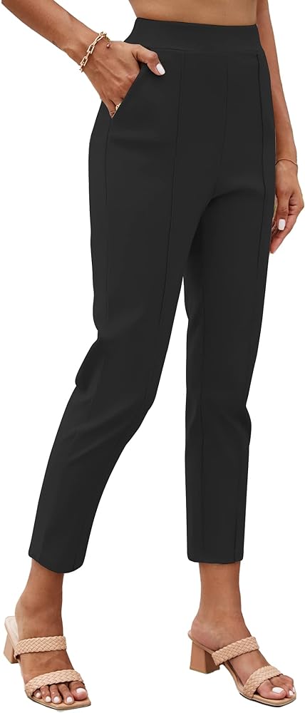 Famulily Womens Comfy Stretch Pants Casual High Waisted Dress Pants with Pockets